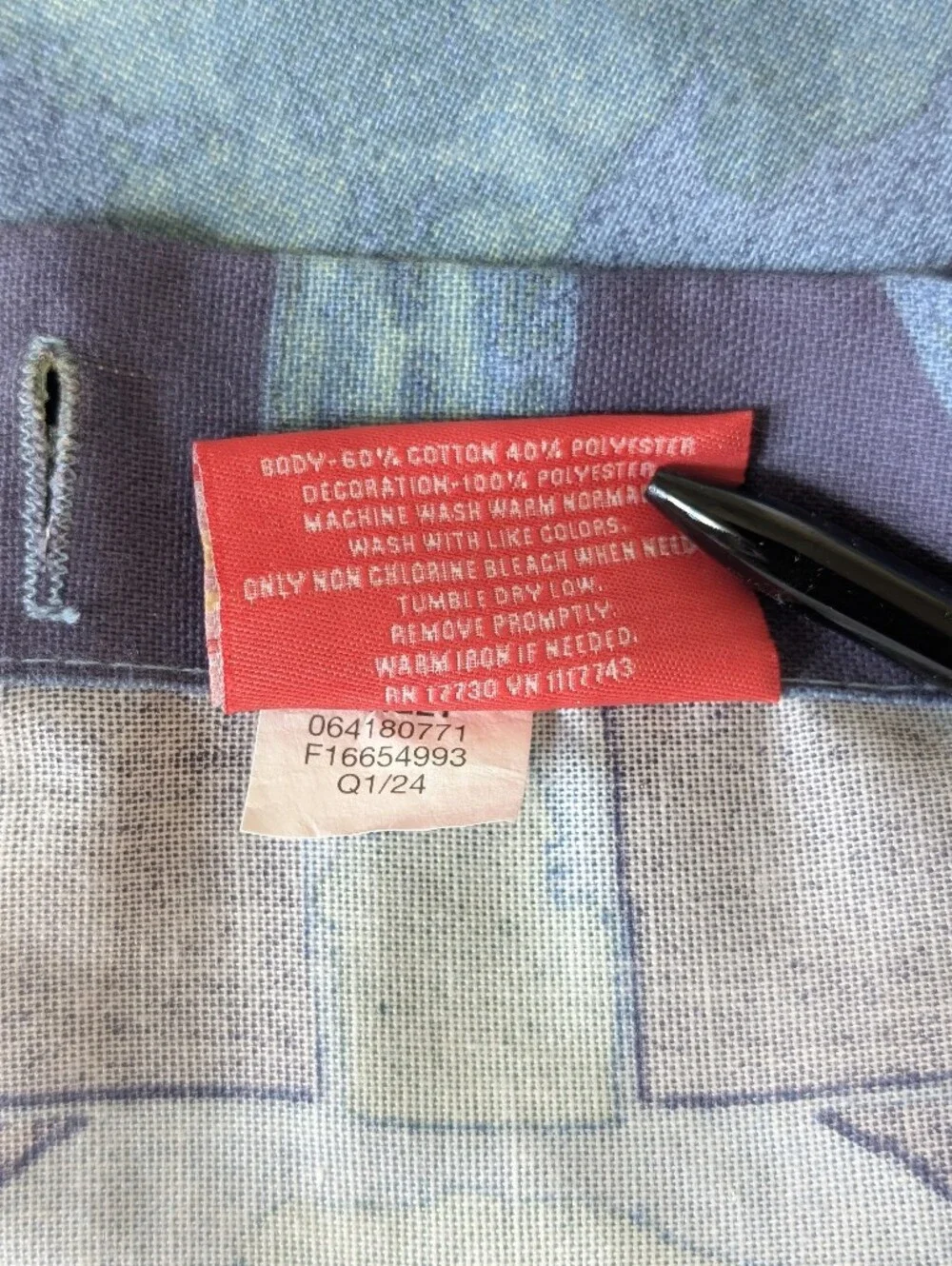 Opalhouse Jungalow Blue Pompom Buttonhole Top Shower Curtain Size 72